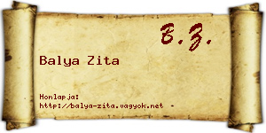 Balya Zita névjegykártya